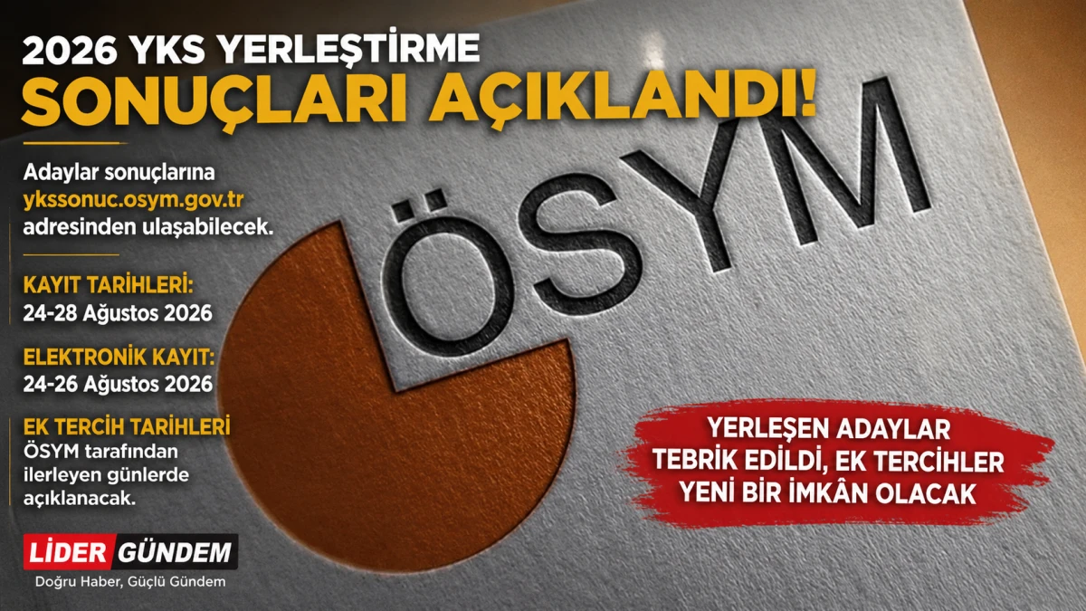 2026 YKS Yerleştirme Sonu&ccedil;ları A&ccedil;ıklandı: &Uuml;niversite Kayıt Tarihleri Belli Oldu
