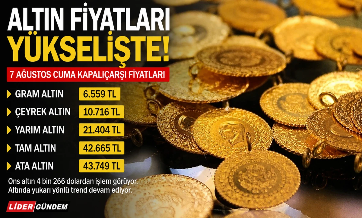 Altın fiyatları bug&uuml;n ne kadar? Kapalı&ccedil;arşı&rsquo;da gram ve &ccedil;eyrek altın ka&ccedil; TL oldu? 7 Ağustos Cuma