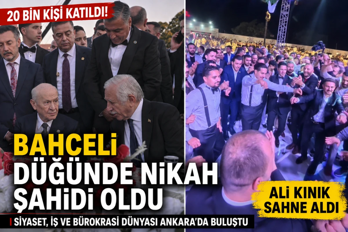Ankara&rsquo;da 20 Bin Kişilik D&uuml;ğ&uuml;n: Bah&ccedil;eli Nikah Şahitleri Arasında Yer Aldı