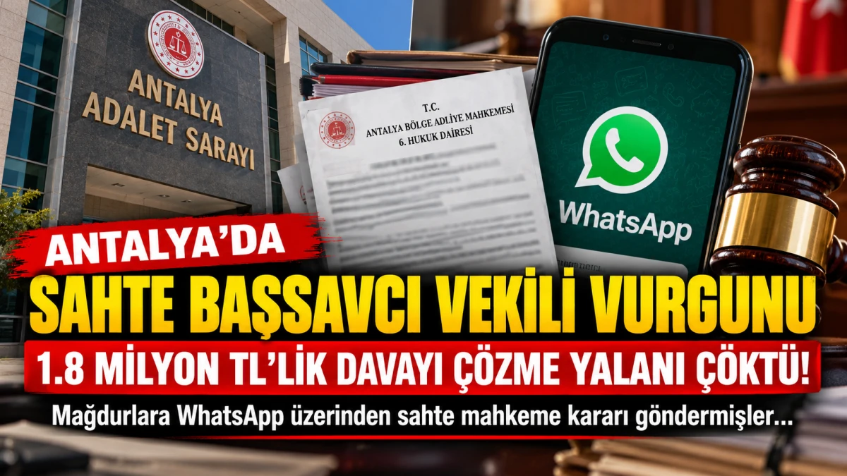 Antalya'da sahte başsavcı vekili oyunu! 1 milyon 829 bin TL'lik dolandırıcılık