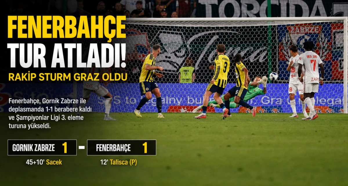 Fenerbah&ccedil;e Şampiyonlar Ligi'nde Tur Atladı! Rakip Sturm Graz Oldu
