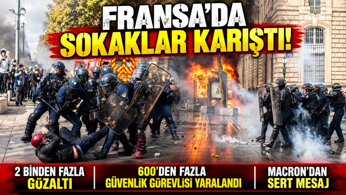 Fransa'da Sarı Yelekliler Protestosu: Binlerce G&ouml;zaltı, Macron'dan Sert Mesaj