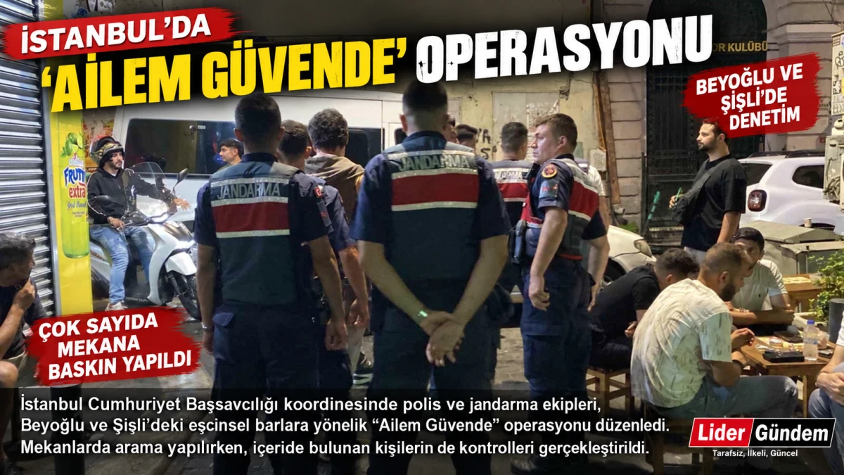İstanbul&rsquo;da &lsquo;Ailem G&uuml;vende&rsquo; operasyonu: Beyoğlu ve Şişli&rsquo;de mekanlara denetim