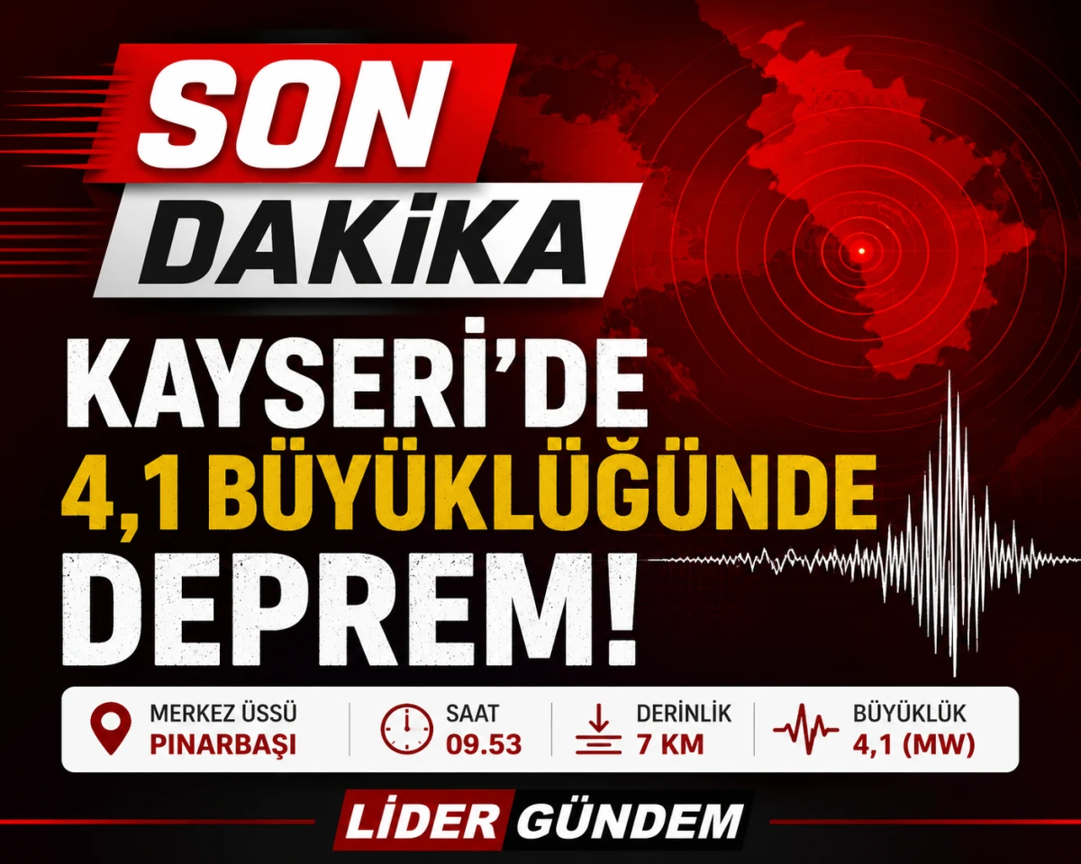 Kayseri&rsquo;de 4,1 B&uuml;y&uuml;kl&uuml;ğ&uuml;nde Deprem: Merkez &Uuml;ss&uuml; Pınarbaşı
