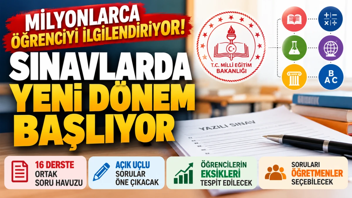 Sınavlarda 16 Ders Kapsamı