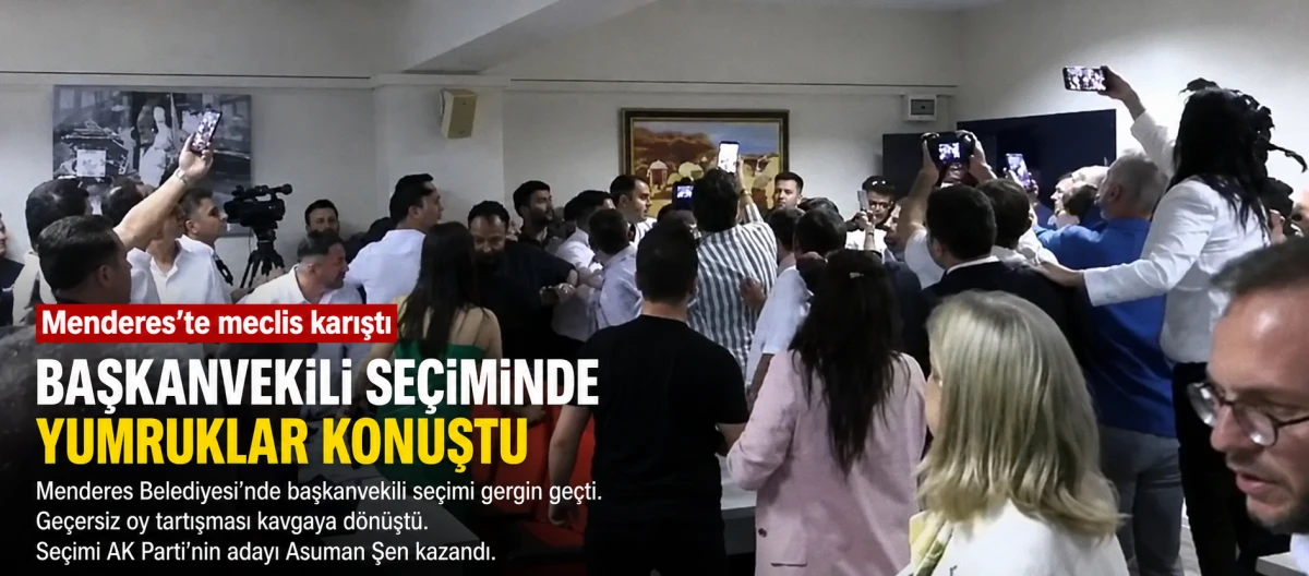 Menderes Belediyesi&rsquo;nde Başkanvekili Se&ccedil;imi Kavgaya D&ouml;n&uuml;şt&uuml;: Asuman Şen Kazandı