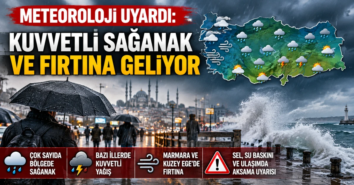 Meteoroloji uyardı: Kuvvetli sağanak ve fırtına bir&ccedil;ok b&ouml;lgede etkili olacak