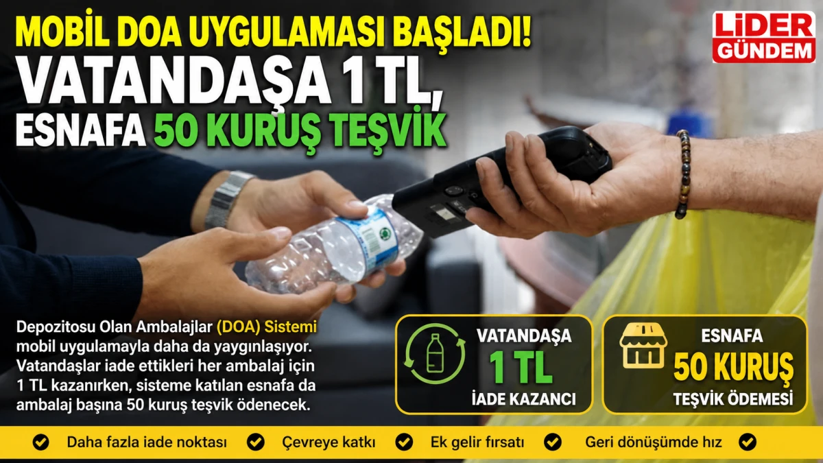 Mobil DOA Uygulaması Başladı: Vatandaşa 1 TL, Esnafa 50 Kuruş Teşvik