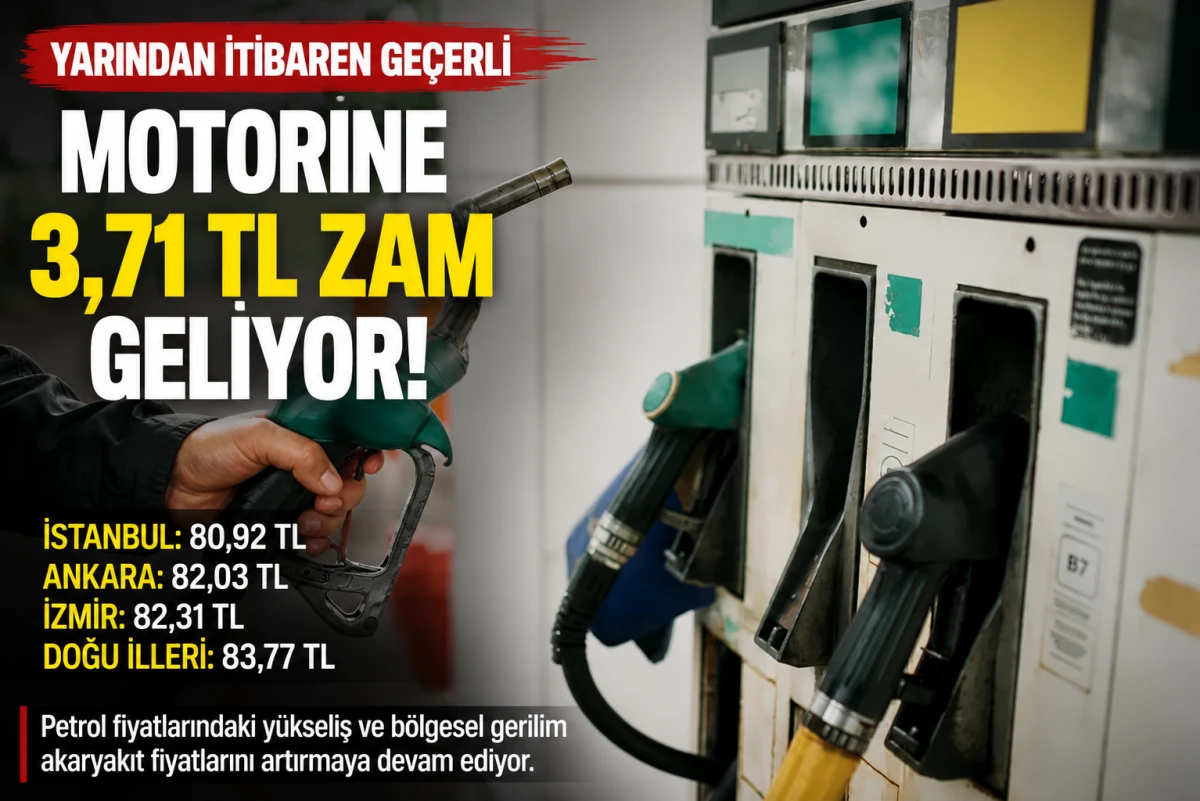 Motorine 3,71 TL Zam Geliyor! Fiyatlar Yeni Rekora Yaklaşıyor