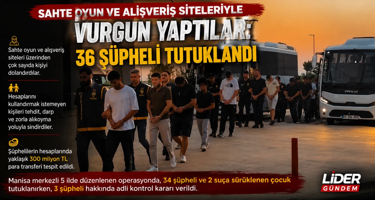 Sahte oyun ve alışveriş siteleriyle 300 milyon TL&rsquo;lik vurgun: 36 tutuklama