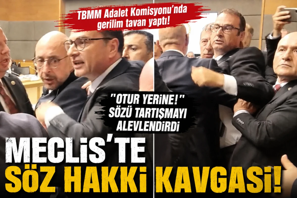 TBMM Adalet Komisyonu&rsquo;nda tansiyon y&uuml;kseldi: &ldquo;Otur yerine&rdquo; s&ouml;zleri tartışmayı alevlendirdi