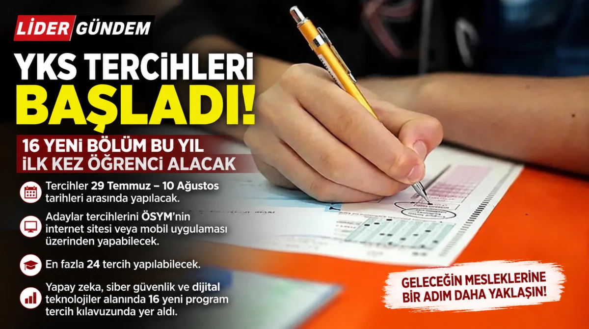 YKS Tercihleri Başladı: 16 Yeni B&ouml;l&uuml;m Bu Yıl İlk Kez &Ouml;ğrenci Alacak